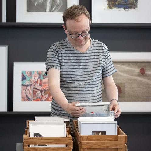 GrafikBiblioteket på Næstved Bibliotek. Fotokreditering: Petersen, Næstved Bibliotek og Borgerservice.