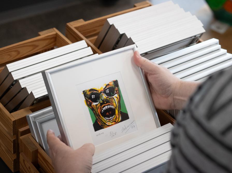 GrafikBiblioteket på Næstved Bibliotek. Fotokreditering: Petersen, Næstved Bibliotek og Borgerservice.