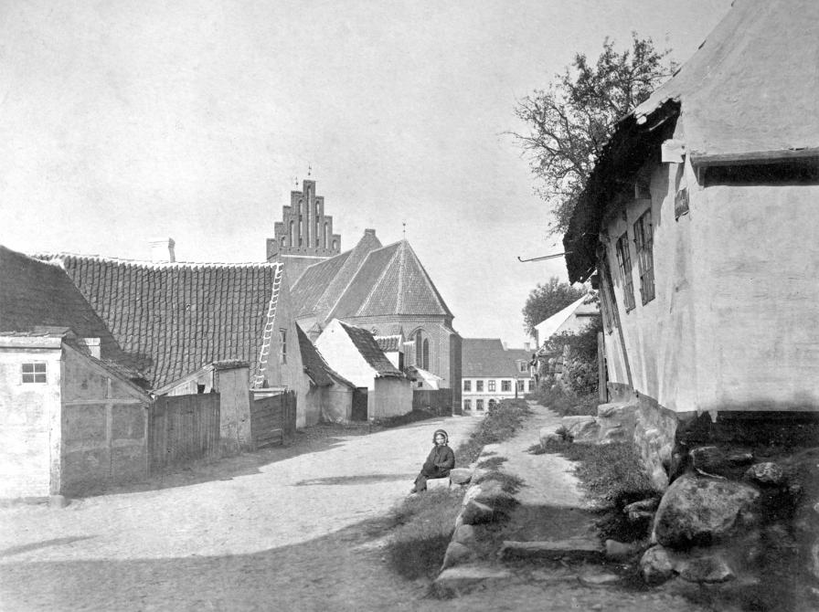 Gammelt foto fra Kattebjerg i Næstved. Fotokreditering: Johan Frederik Busch.